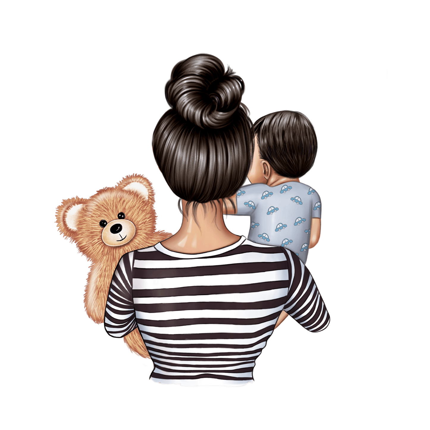 Personalisierte Handyhülle Mama und Kind mom life Samsung Iphone