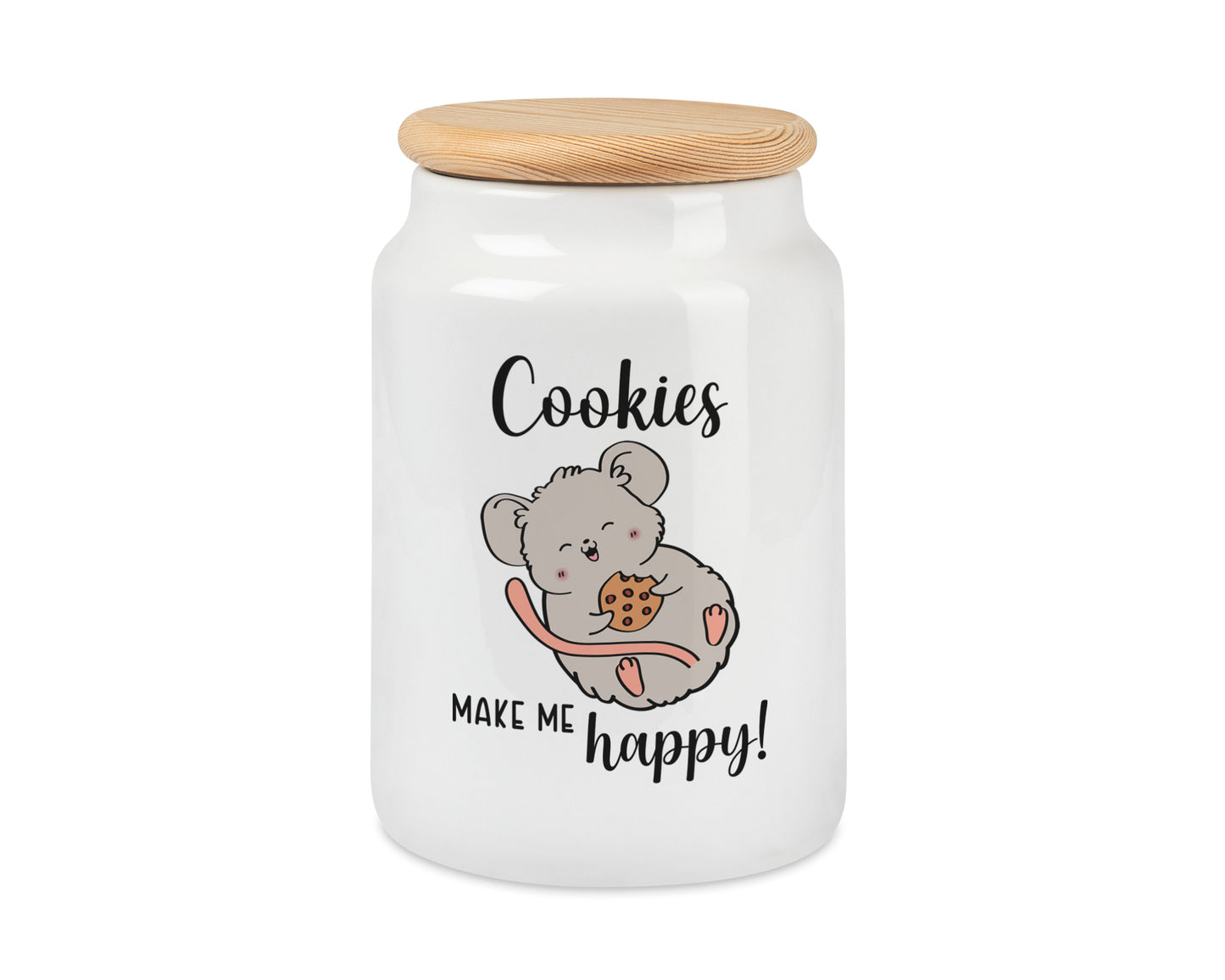 Keksdose Maus Cookies make me happy Plätzchendose