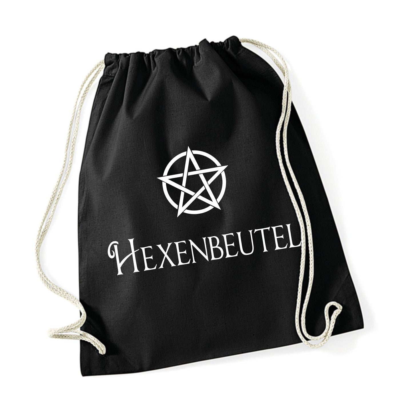 Turnbeutel mit Print Hexenbeutel und Pentagramm Halloween Rucksack - Tachinedas Kreativshop