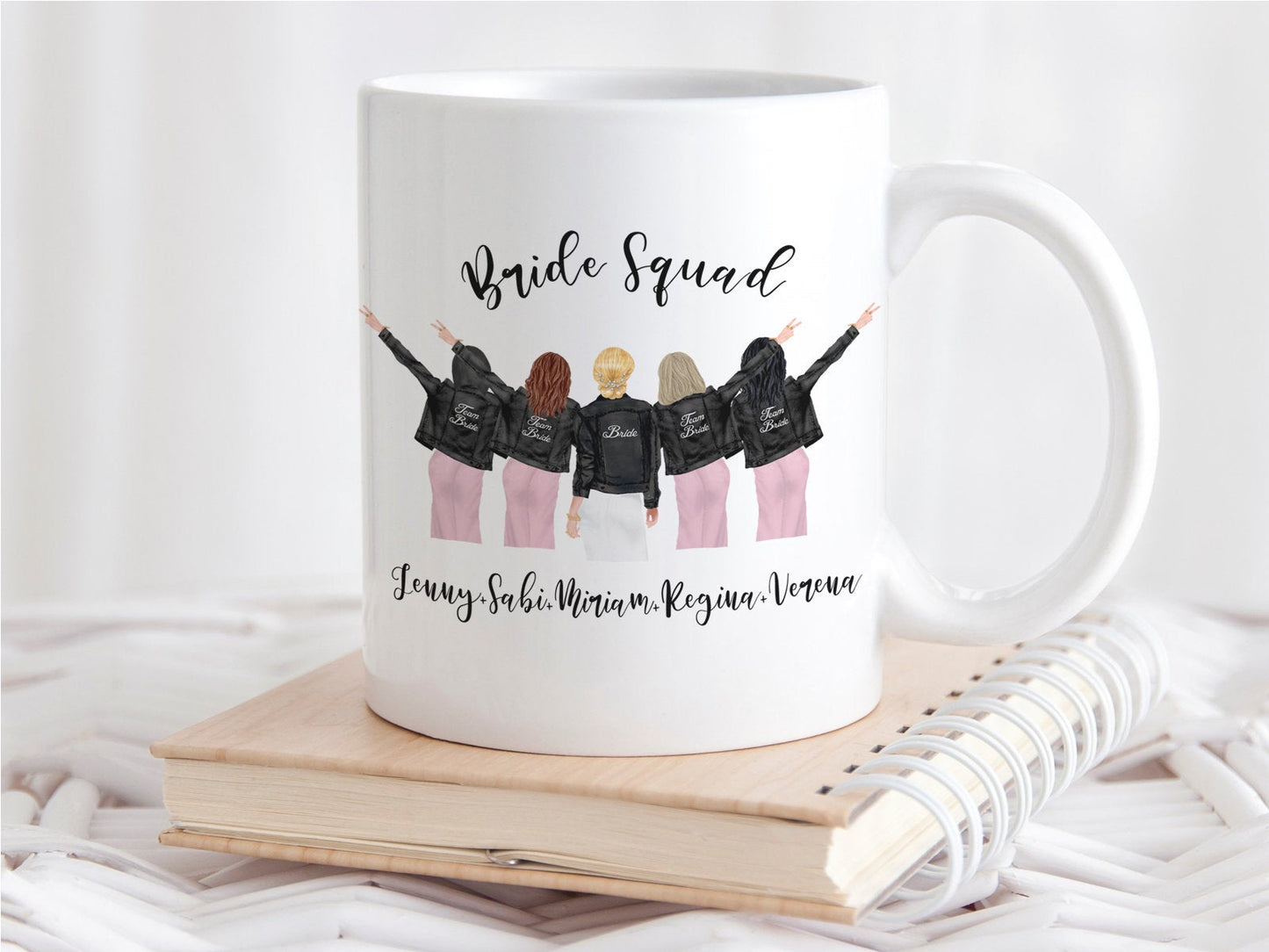 Personalisierte Tasse mit Motiv Junggesellinnenabschied Erinnerung Trauzeugin Braut JGA Kaffeebecher - Tachinedas Kreativshop