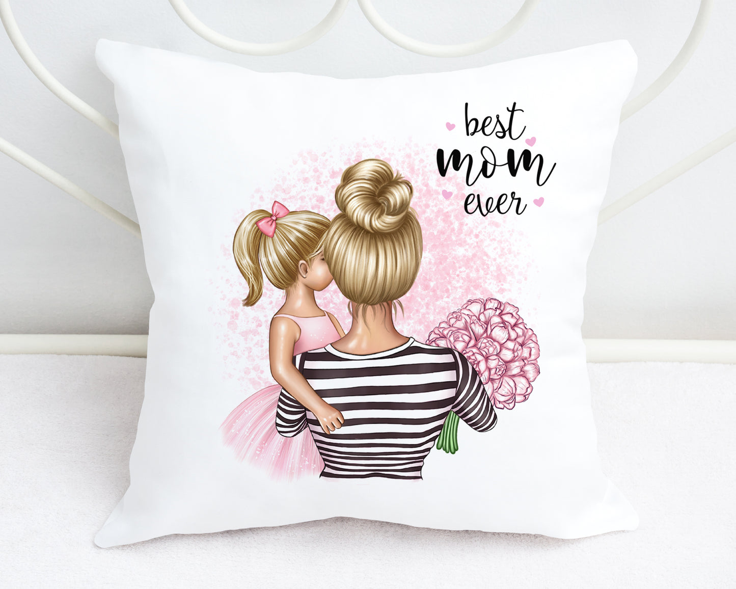 Personalisiertes Kissen Mama mit Kind Mutter Tochter Mami Sohn Muttertag Geschenk