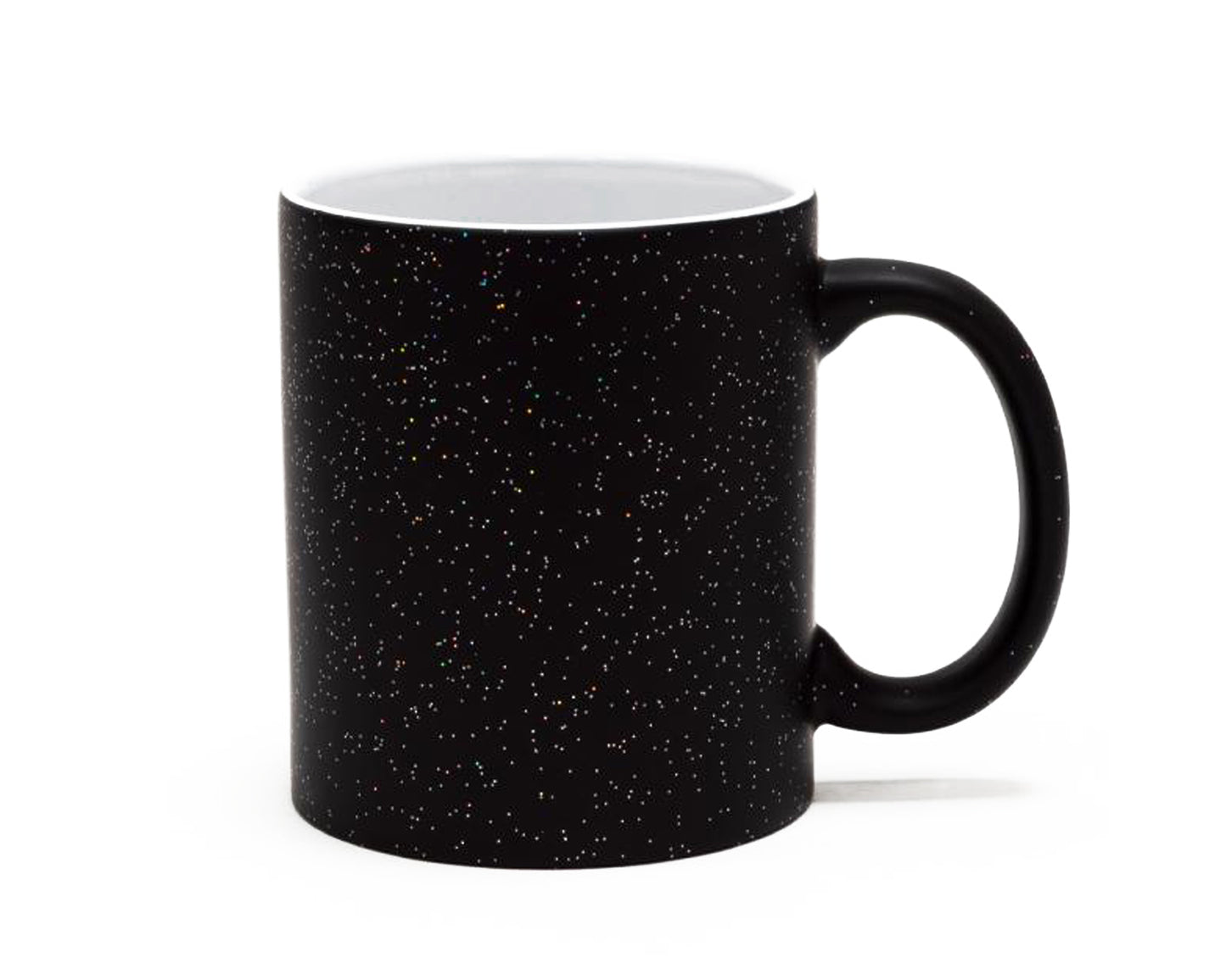 Magische Kaffeetasse magic mug Zaubertasse mit Glitzer und magischem Motiv