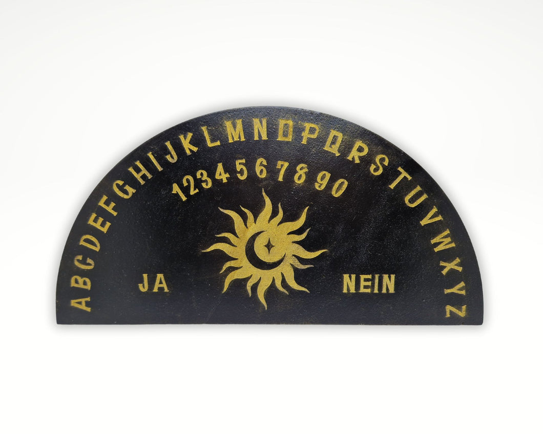 Pendelbrett Profi Pendeltafel aus Holz Pendelboard schwarz gold