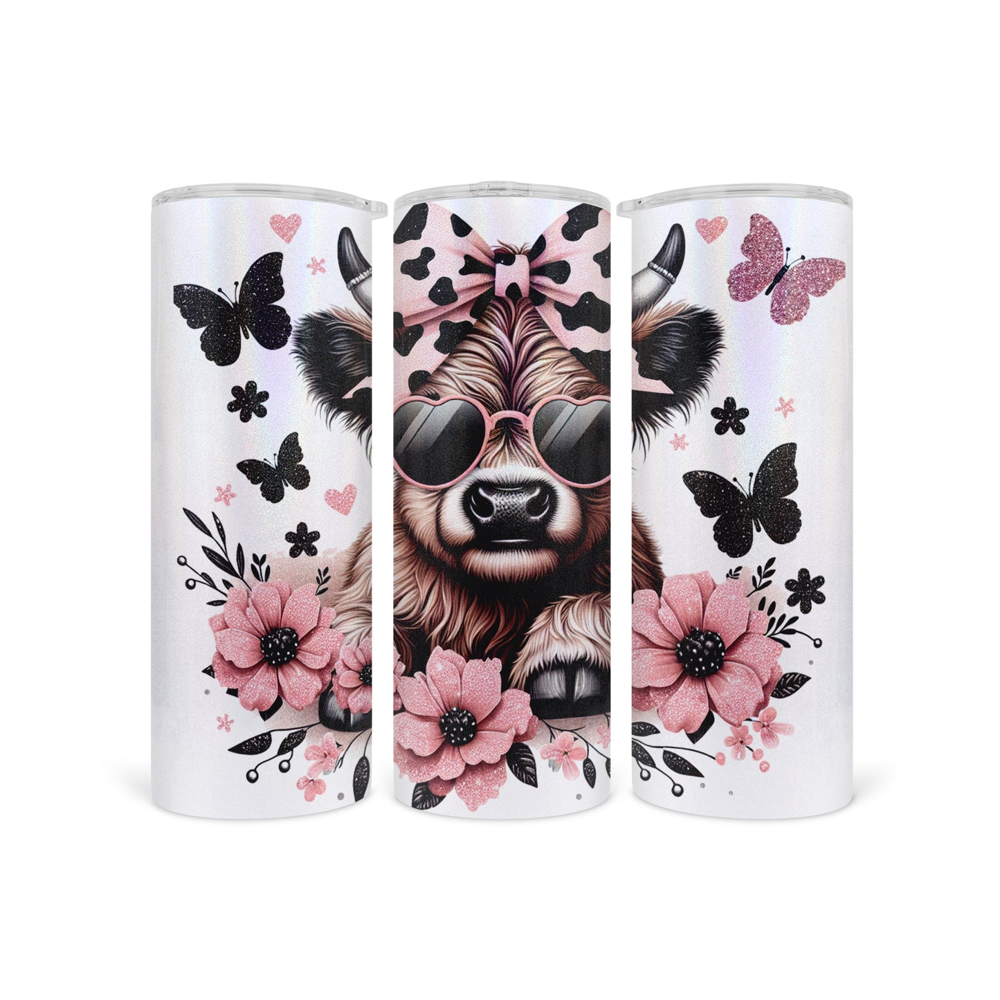 Thermobecher Highland cow metallic skinny Tumbler