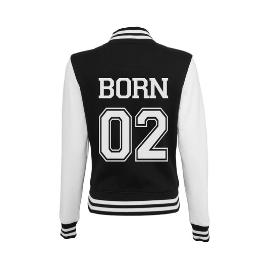 Personalisierte College Jacke schwarz weiß personalisierbar