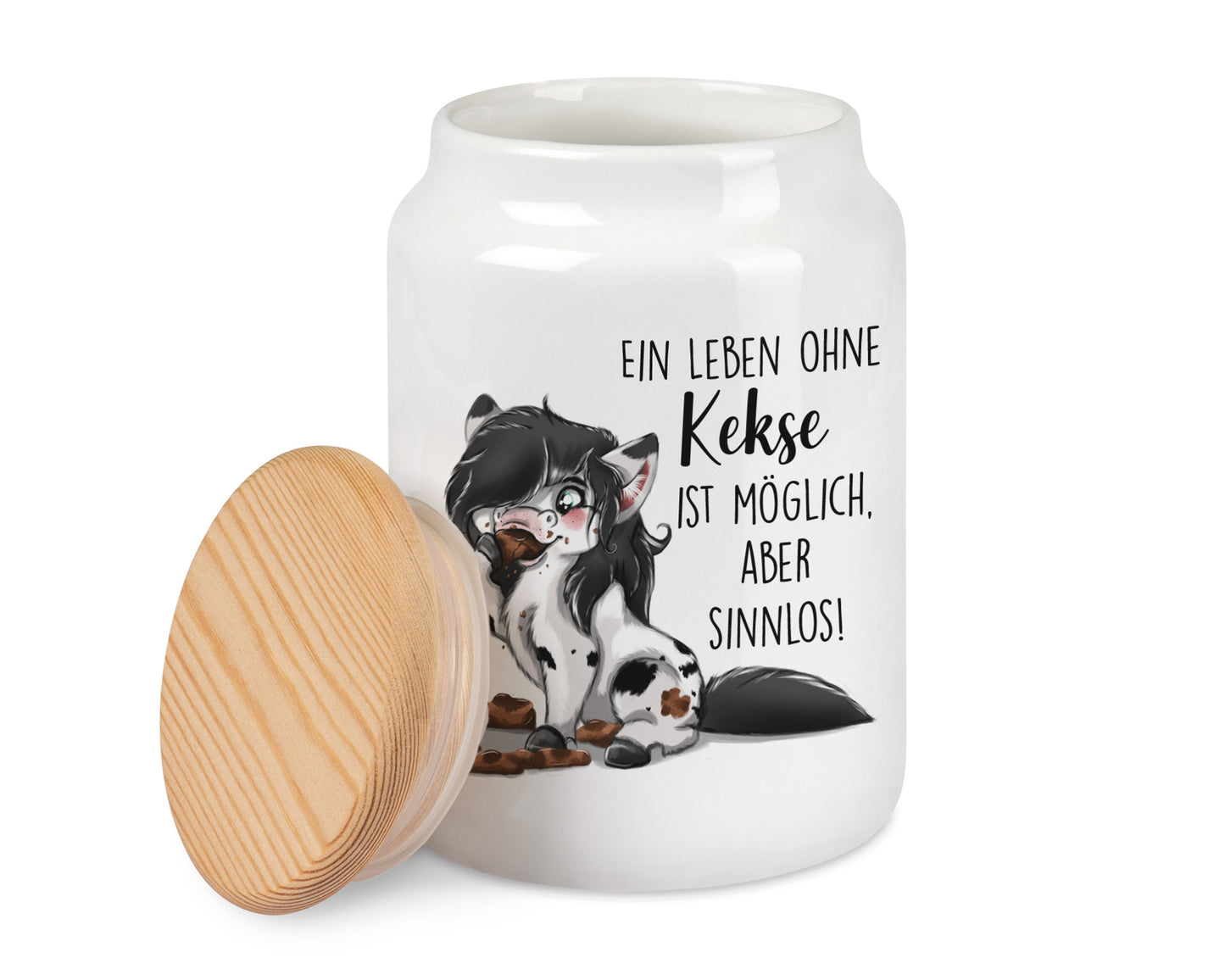 Keksdose Pony Ein Leben ohne Kekse ist sinnlos Plätzchendose Pferd