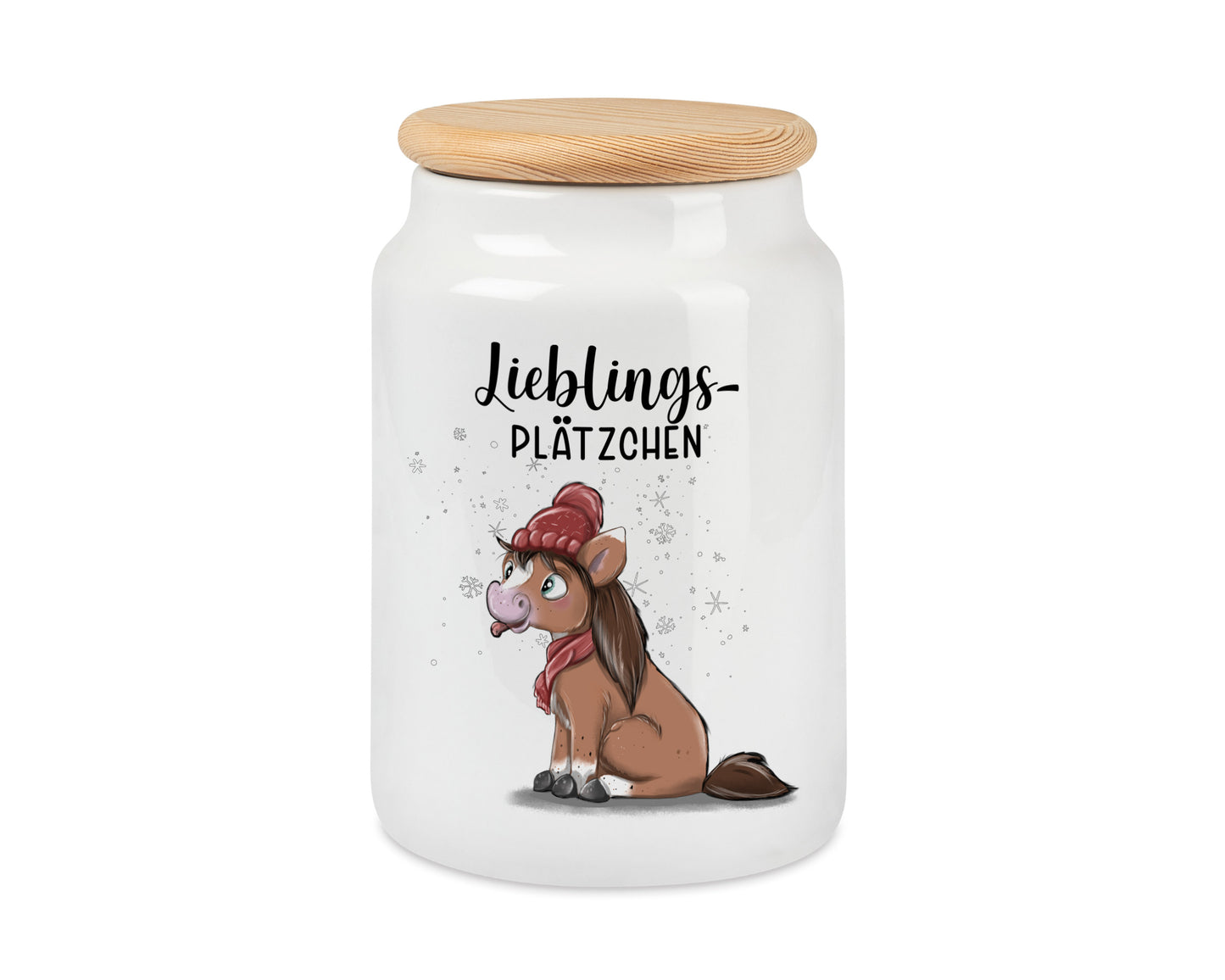 Keksdose Lieblingsplätzchen Weihnachten Plätzchendose Pony Pferd