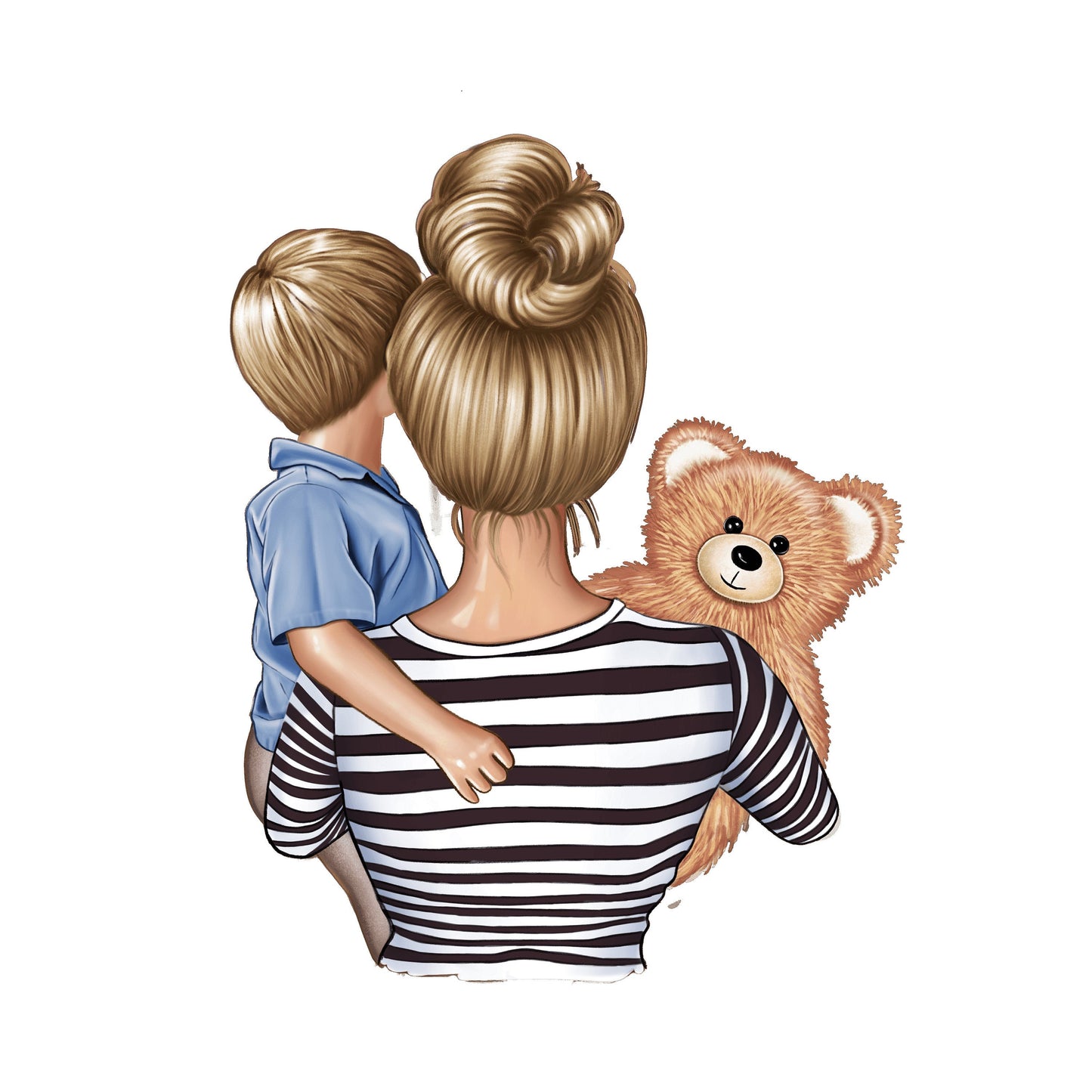 Personalisiertes Poster Mama mit Kind A3 Poster Kunstdruck Wallart Mutter Tochter Mami Sohn Muttertag Geschenk Druck - Tachinedas Kreativshop