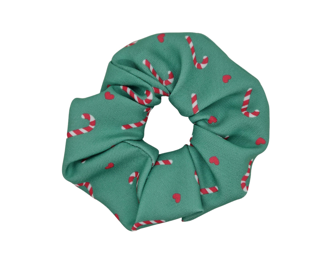 Christmas Scrunchie Haargummi grün Zuckerstange