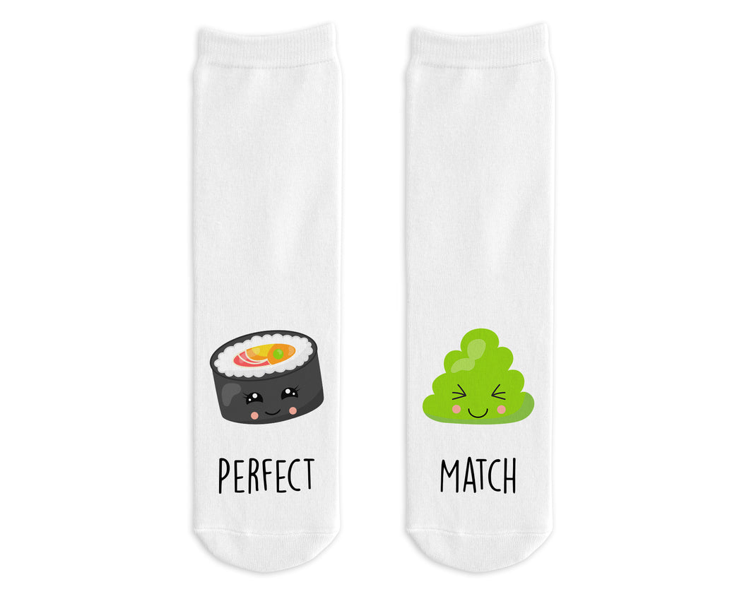 Bedruckte Damen Socken Sushi & Wasabi Perfect Match