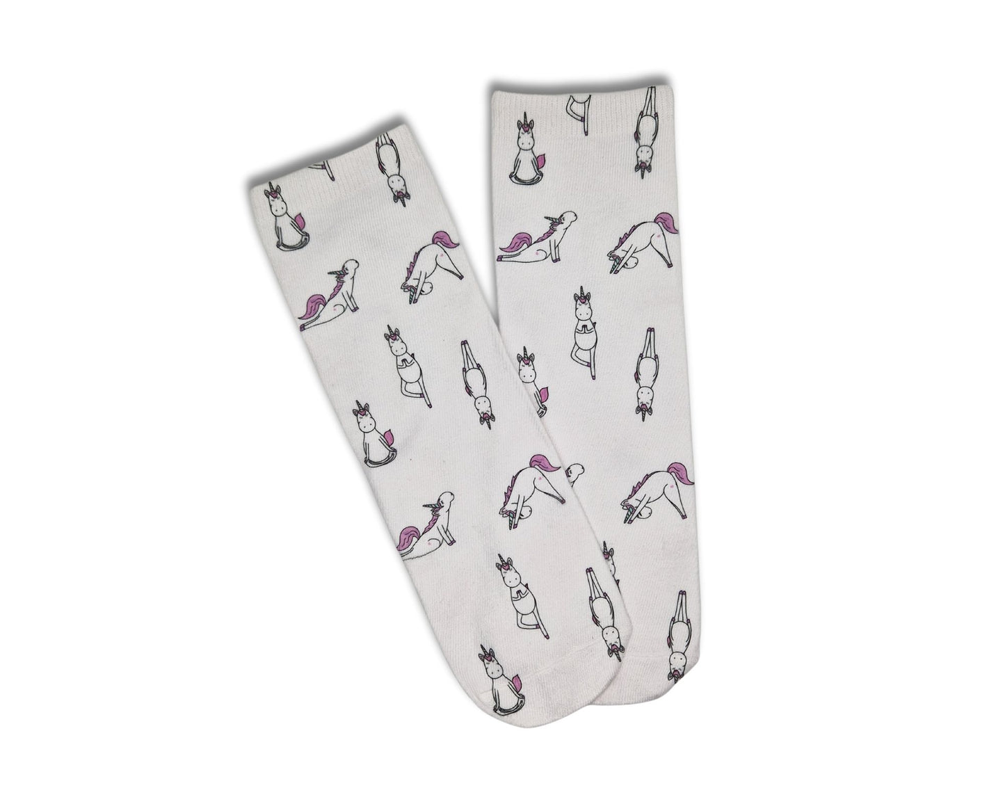 Lustige Damen Socken Yoga Einhorn