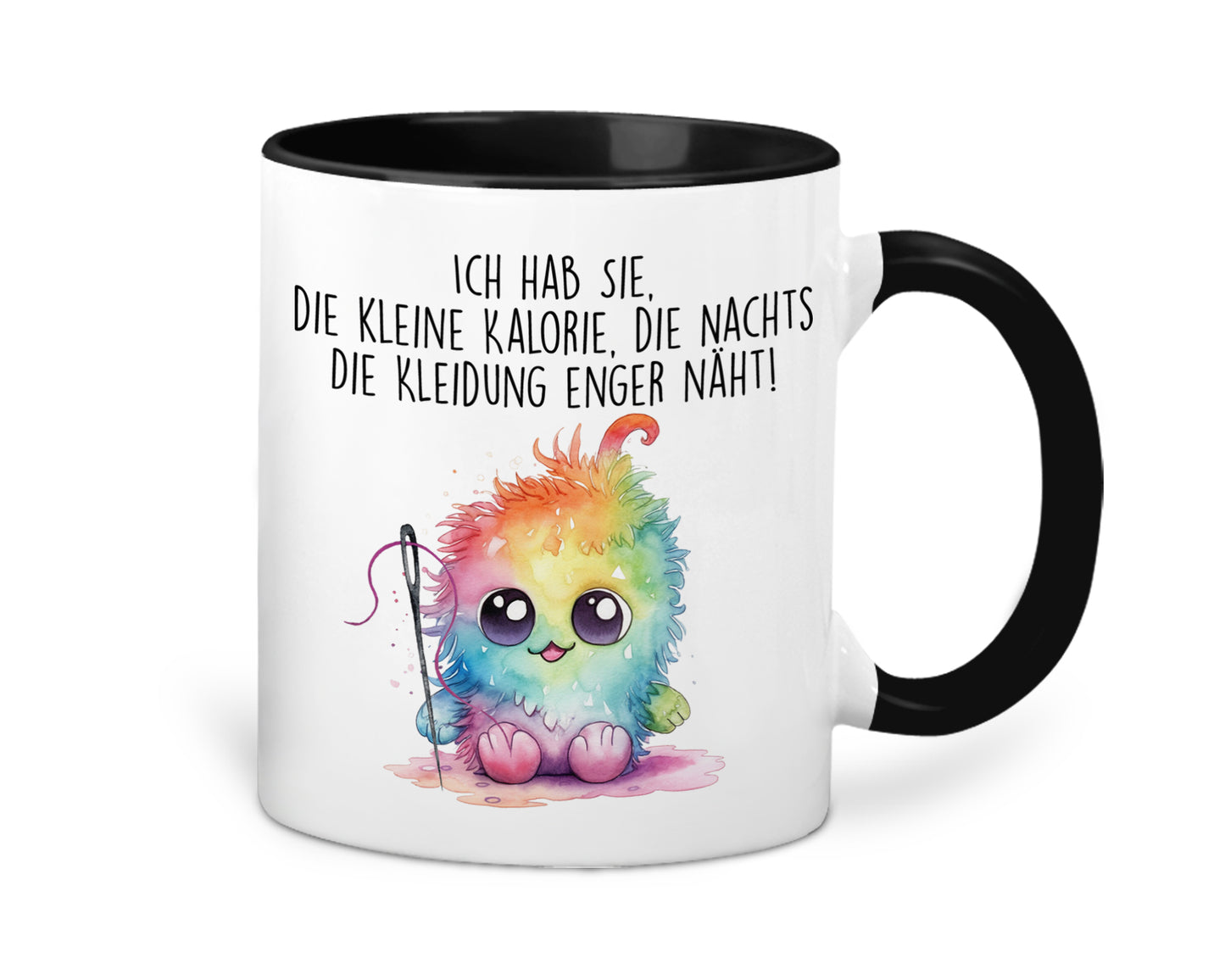 Lustige Kaffeetasse mit Spruch Die Kleine Kalorie