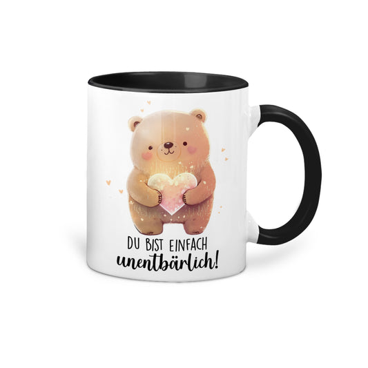 Kaffeebecher mit Bär und Spruch Du bist einfach unentbärlich Geschenkidee