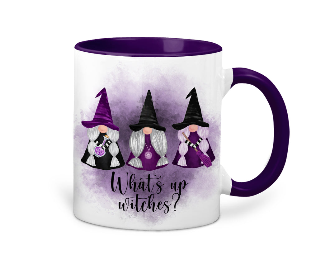 Kaffeetasse What's up Witches mit Wichtel Hexen Halloween
