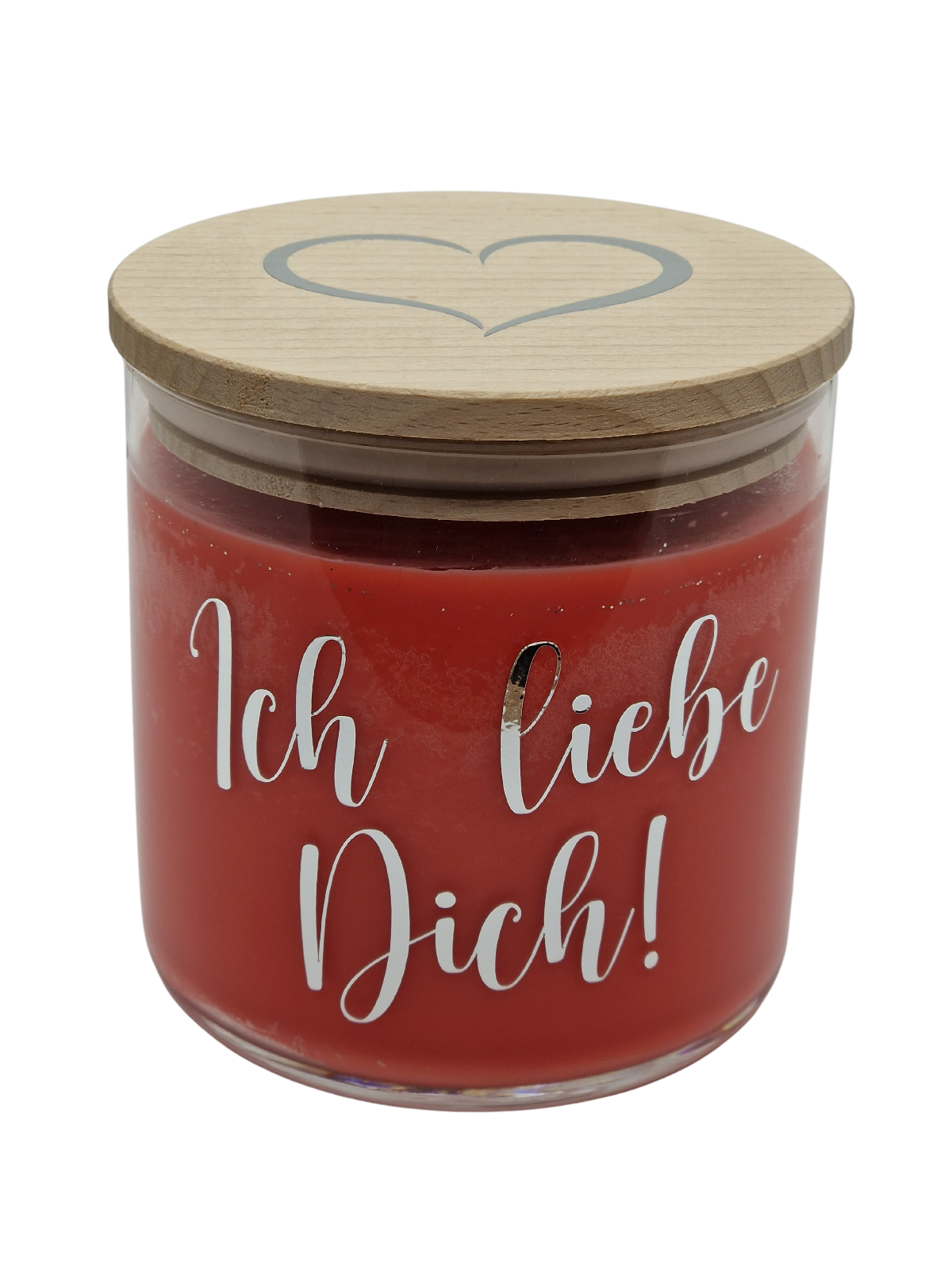 Kerze im Glas Ich liebe Dich Valentinstag