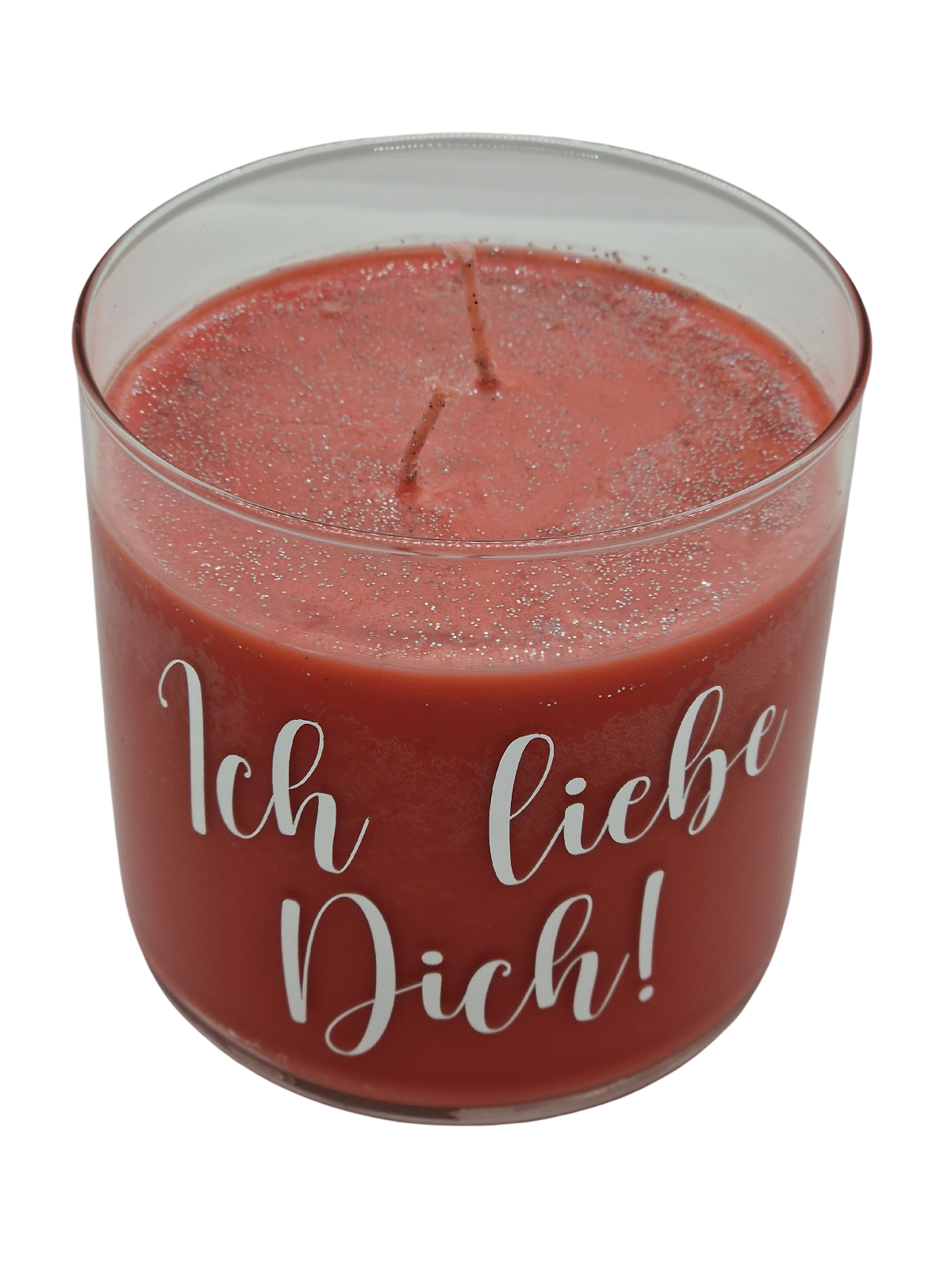 Kerze im Glas Ich liebe Dich Valentinstag