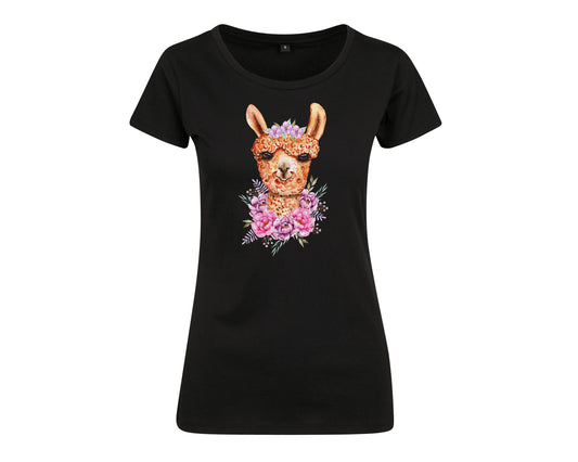 Damen T-Shirt mit Alpaka