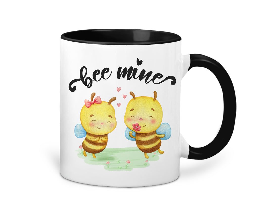 Kaffeetasse mit Bienen und Spruch Bee Mine