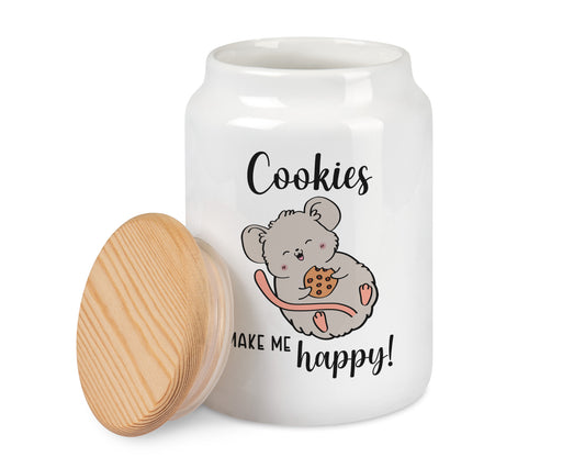 Keksdose Maus Cookies make me happy Plätzchendose