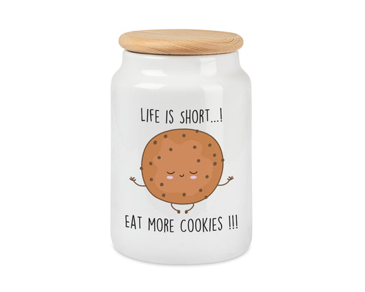 Keksdose mit Spruch Life is short - eat more cookies Plätzchendose