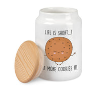 Lade das Bild in den Galerie-Viewer, Keksdose mit Spruch Life is short - eat more cookies Plätzchendose

