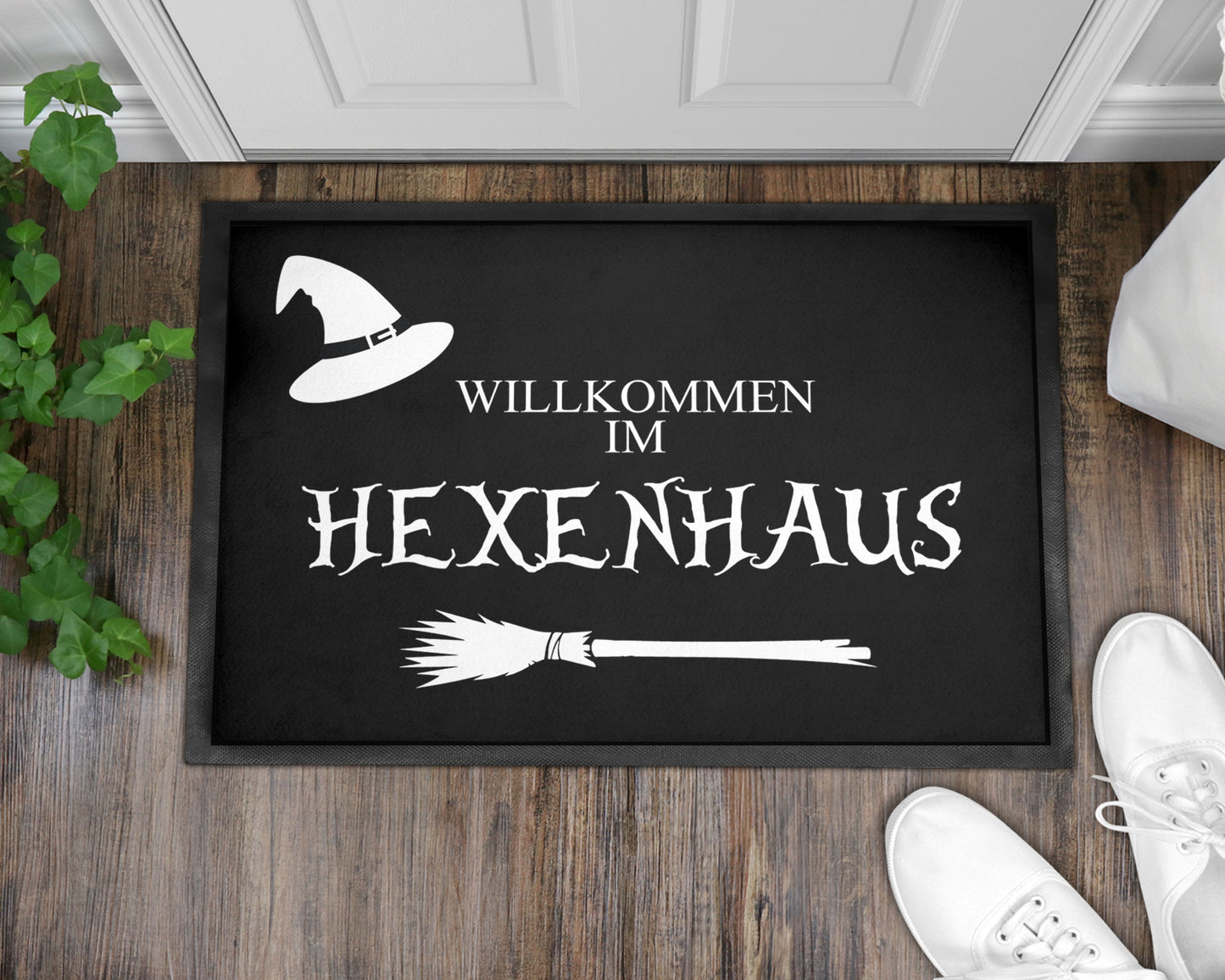 Fußmatte mit Spruch Willkommen im Hexenhaus Türmatte Halloween