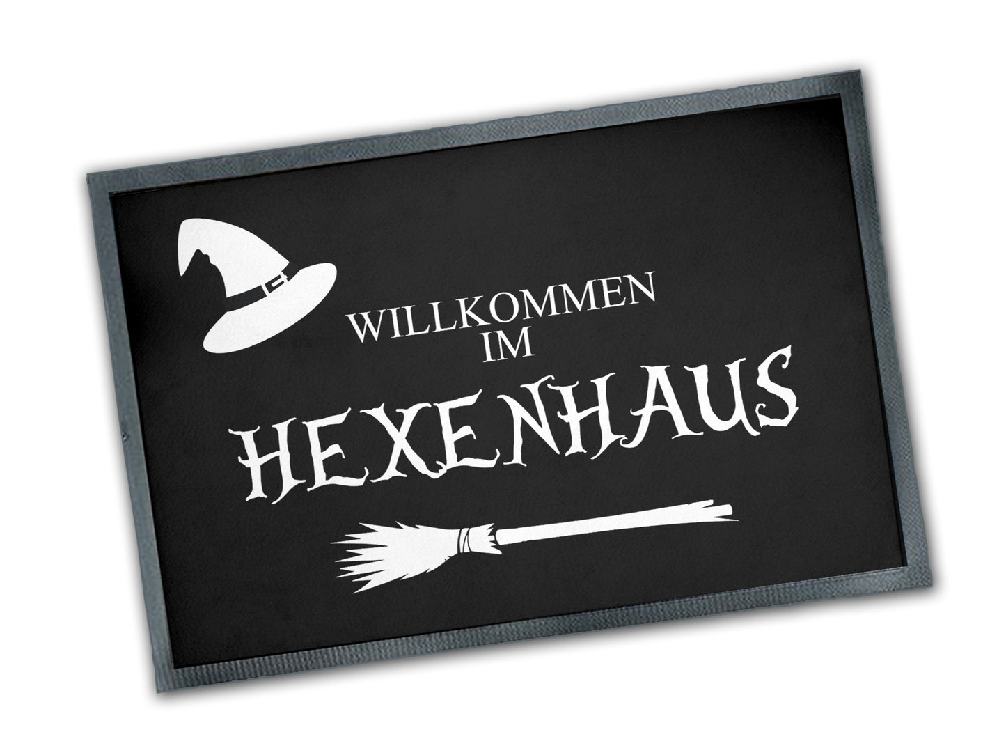 Fußmatte mit Spruch Willkommen im Hexenhaus Türmatte Halloween