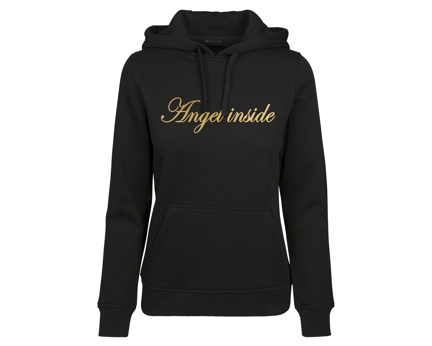 Damen Sweatshirt mit Flügeln Hoodie mit Print gold