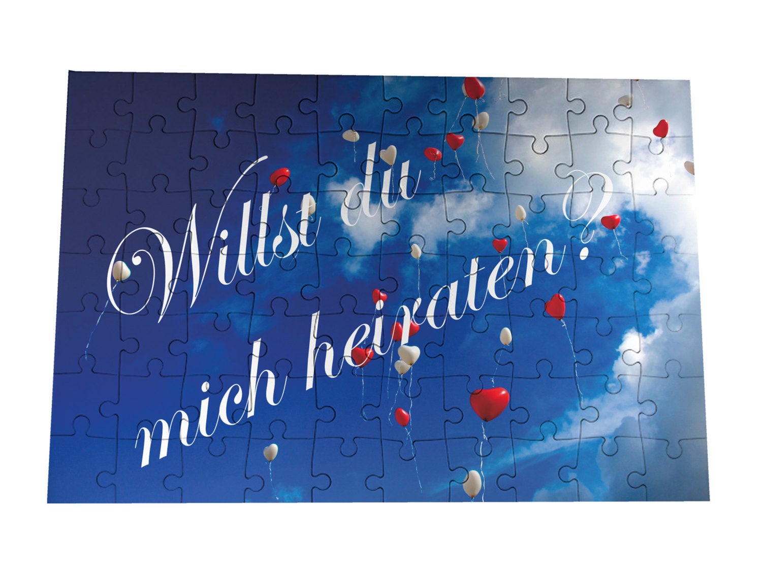 Origineller Heiratsantrag Puzzle Willst du mich Heiraten / Will you marry me Luftballons - Tachinedas Kreativshop