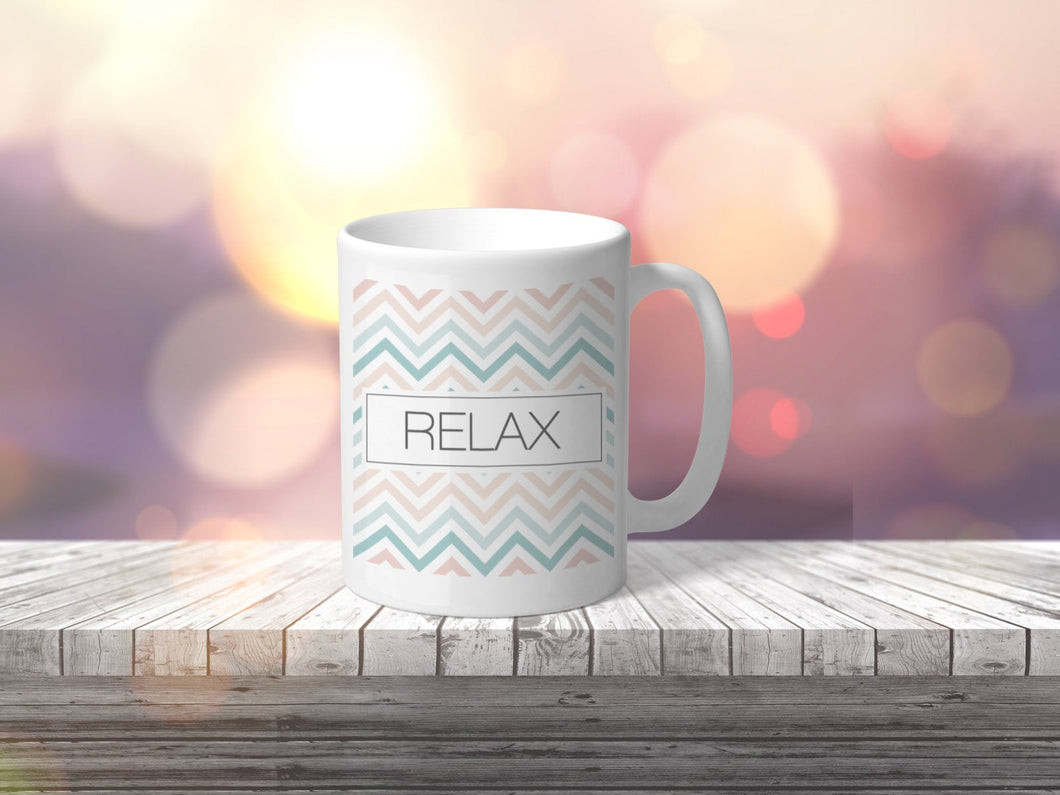 Motivierende Tasse mit Spruch Relax Kaffeebecher - Tachinedas Kreativshop