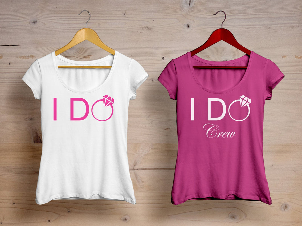 Junggesellinnenabschied T-Shirt mit Spruch I Do Crew JGA Shirt - Tachinedas Kreativshop