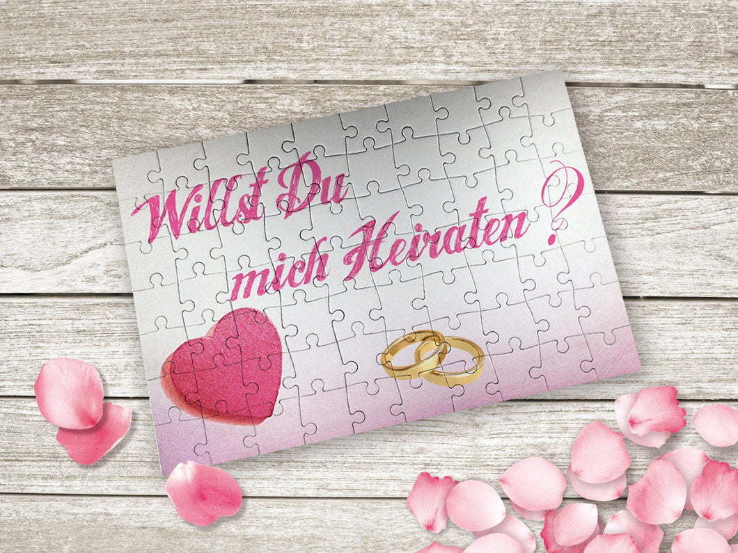 Origineller Heiratsantrag Puzzle Willst du mich Heiraten / Will you marry me Herz - Tachinedas Kreativshop