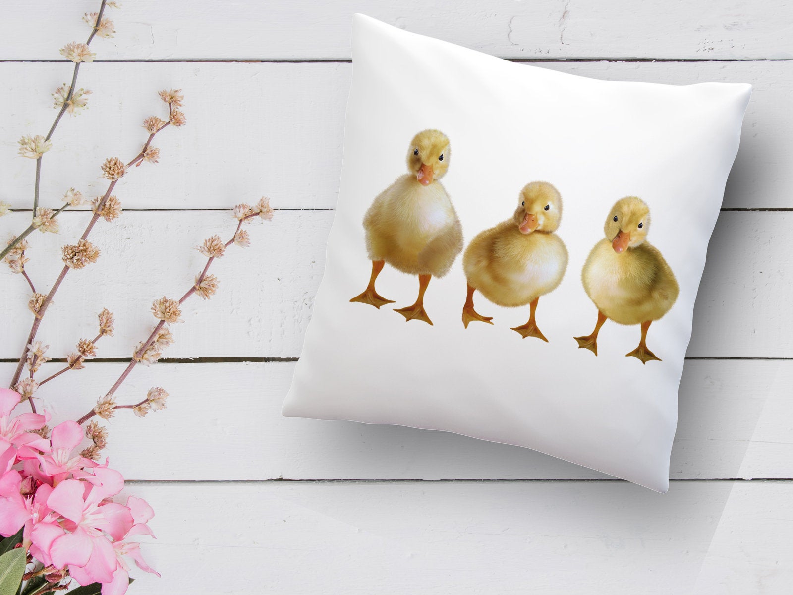 Kissen mit Baby Enten Print - Tachinedas Kreativshop