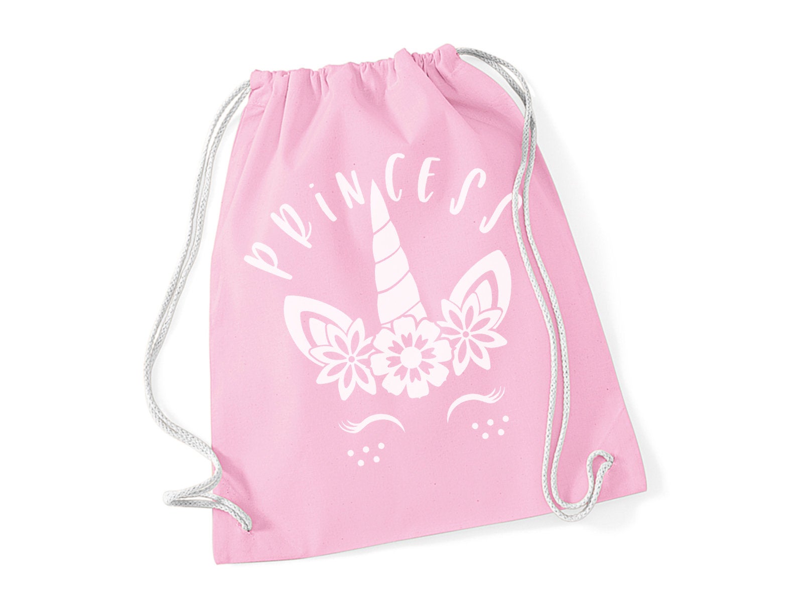 Turnbeutel mit Einhorn Print Gymbag Prinzessin Rucksack - Tachinedas Kreativshop