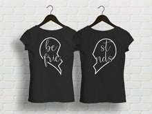 Lade das Bild in den Galerie-Viewer, Bedruckte T-Shirts für zwei Beste Freundin Herz Geschenk - Tachinedas Kreativshop

