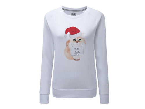Weihnachtspullover mit Katze und Spruch Sweatshirt - Tachinedas Kreativshop