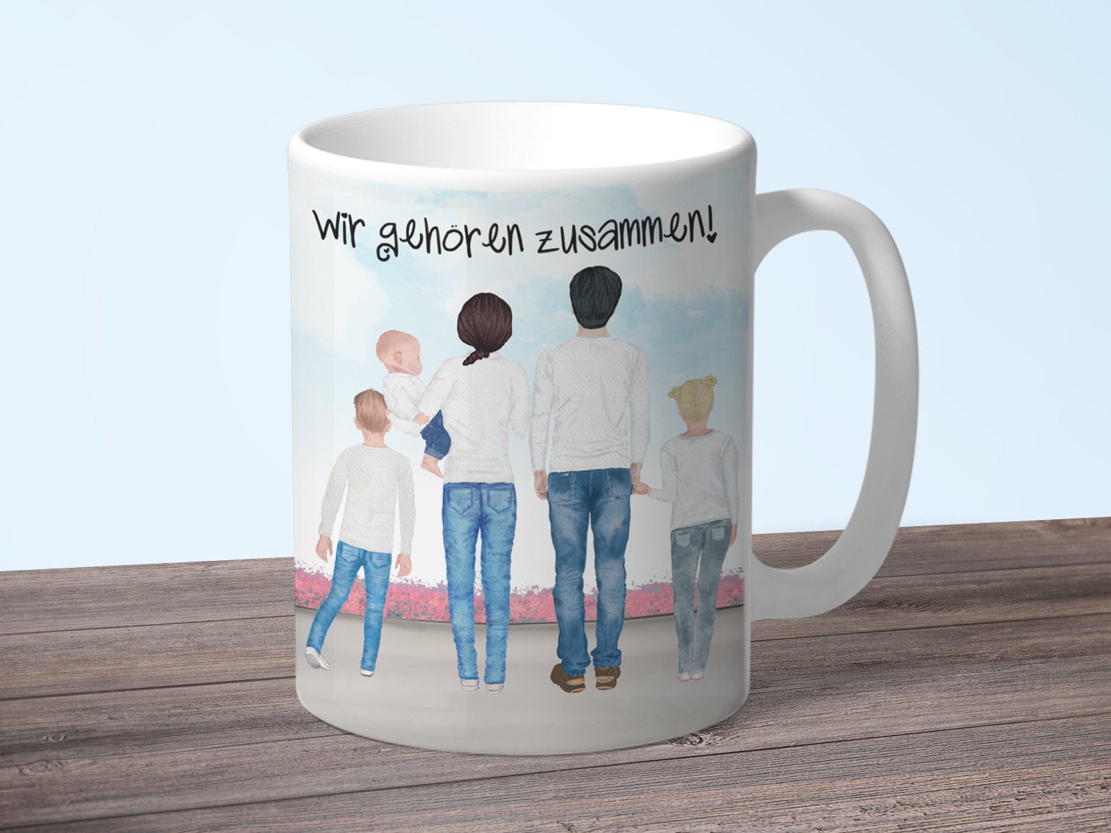 Personalisierte Tasse Familie mit Spruch - Tachinedas Kreativshop