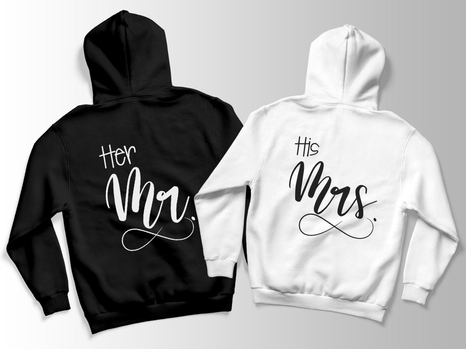 Pärchen Hoodies für zwei Mr Mrs Partner Sweatshirts Unendlichkeitssymbol Hochzeitsshirts - Tachinedas Kreativshop