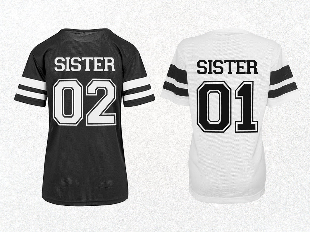 Bedruckte Trikot Shirts Sister Schwestern Geschenk - Tachinedas Kreativshop