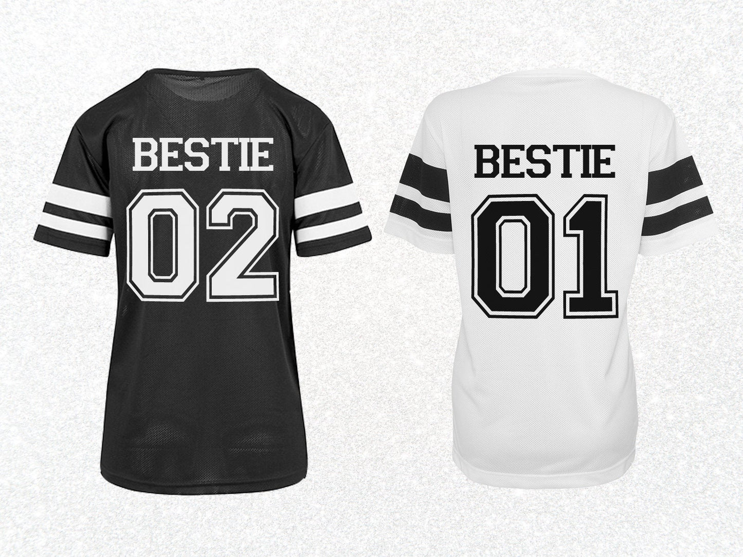 Bedruckte Trikot Shirts Beste Freundin BFF Bestie Geschenk - Tachinedas Kreativshop