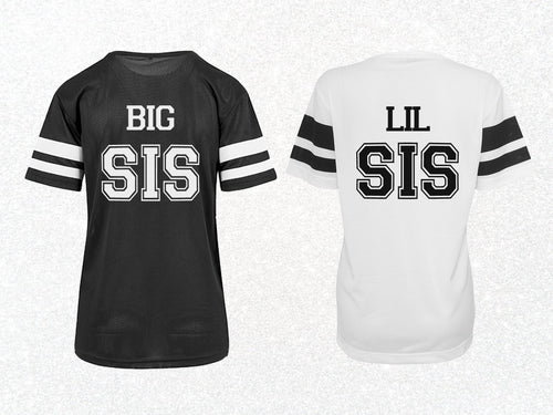 Bedruckte Trikot Shirts Big Sis Lil Sis Schwestern Geschenk - Tachinedas Kreativshop