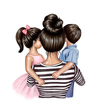 Lade das Bild in den Galerie-Viewer, Personalisiertes T-Shirt Mama mit Kind Mutter Tochter Mami Sohn Mutter mit Kindern - Tachinedas Kreativshop
