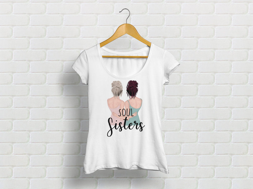 Personalisiertes T-Shirt Beste Freundinnen T-Shirt mit personalisierbarem Motiv und Spruch Beste Freundin Schwestern Shirt - Tachinedas Kreativshop