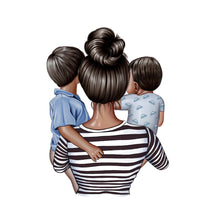 Lade das Bild in den Galerie-Viewer, Personalisiertes T-Shirt Mama mit Kind Mutter Tochter Mami Sohn Mutter mit Kindern - Tachinedas Kreativshop

