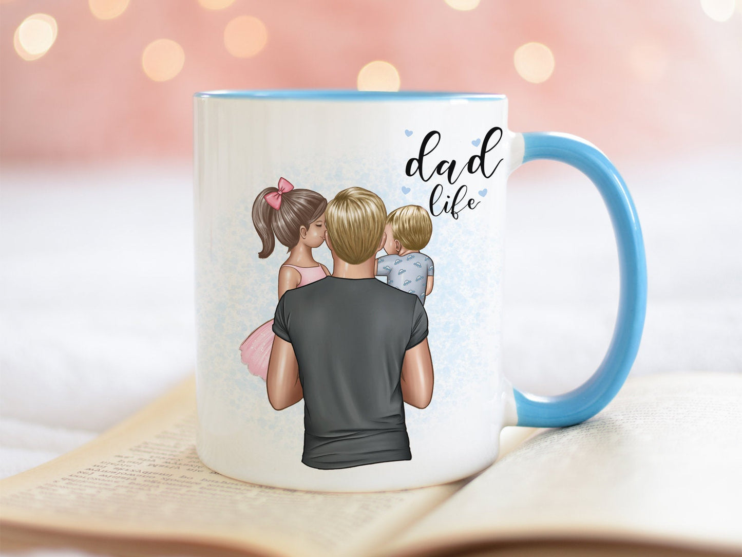 Personalisierte Tasse Papa mit Kind Vater Tochter Papi Sohn Vatertag Geschenk - Tachinedas Kreativshop