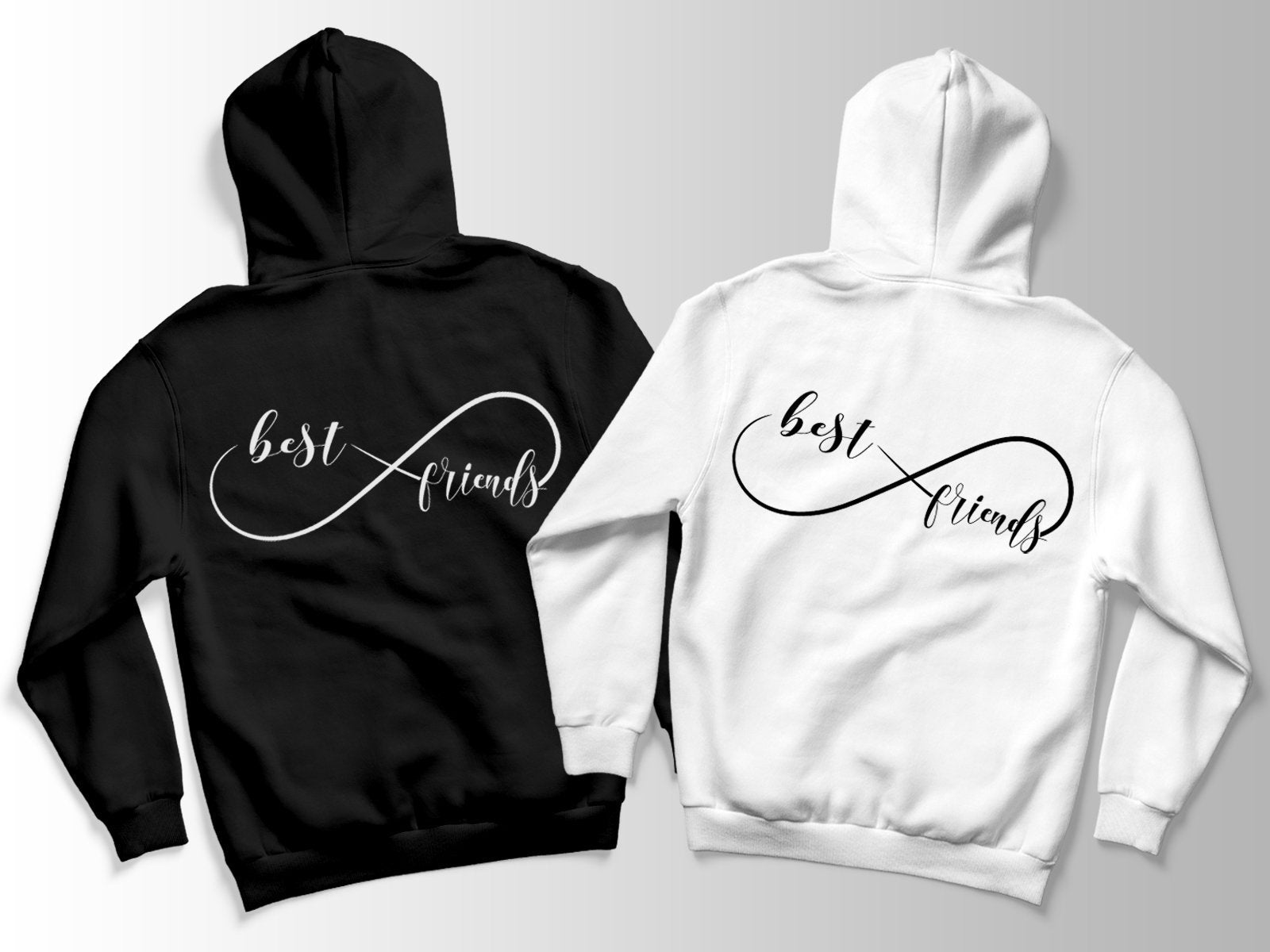 Bedruckte Hoodies für zwei Sweatshirt Beste Freundin Unendlichkeit Unendlichkeitssymbol liegende Acht - Tachinedas Kreativshop