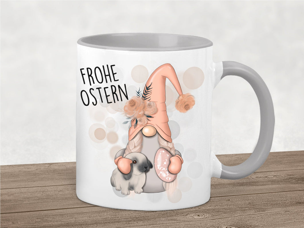 Wichteltasse mit Spruch Frohe Ostern Geschenkidee Bedruckte Kaffeetasse mit Wichteln - Tachinedas Kreativshop
