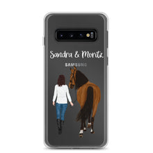 Lade das Bild in den Galerie-Viewer, Personalisierte Handyhülle Pferd und Reiter Case mit Wunschnamen Samsung Iphone
